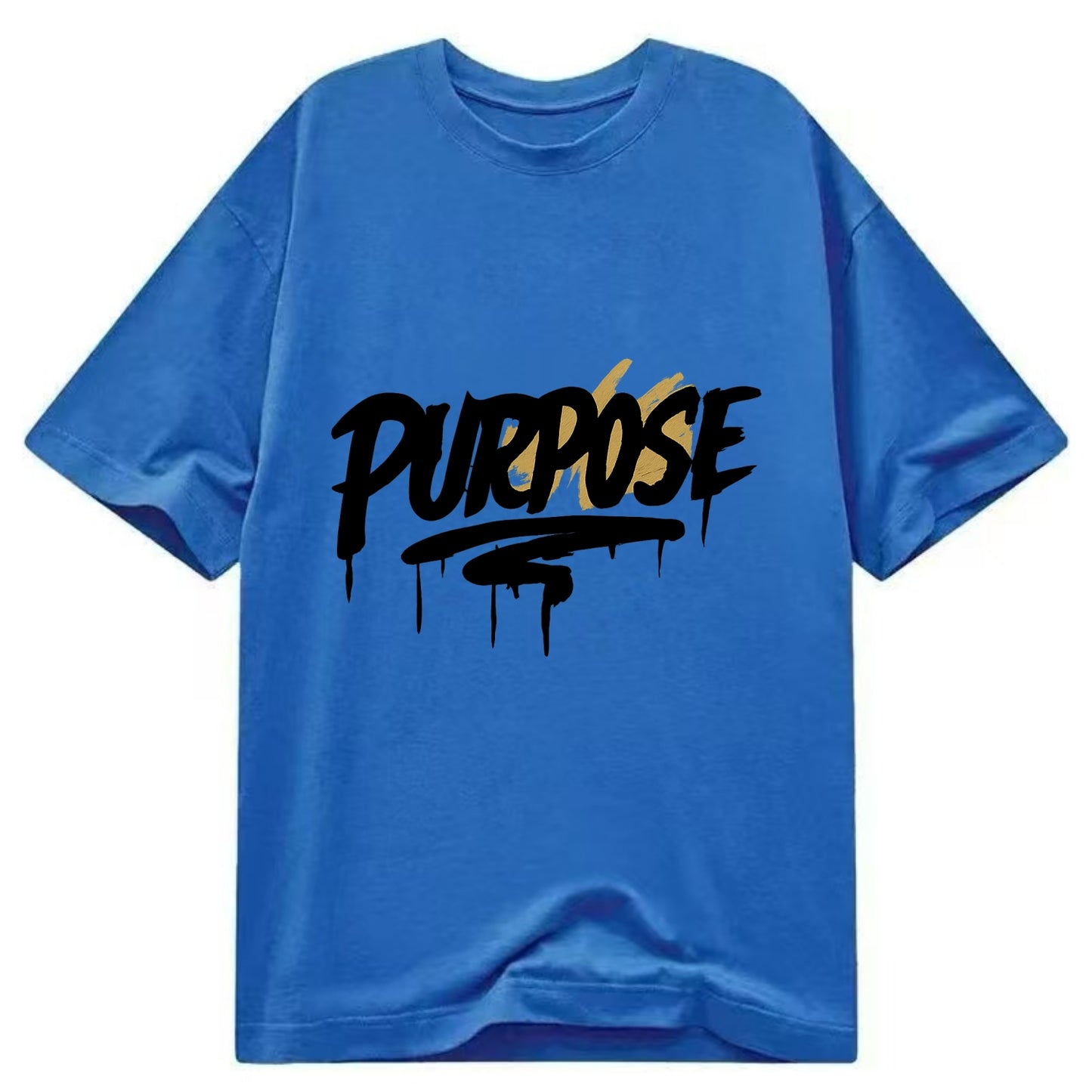 Bold typography design - "PURPOSE" - reason for being - Classic T-shirt - Blue