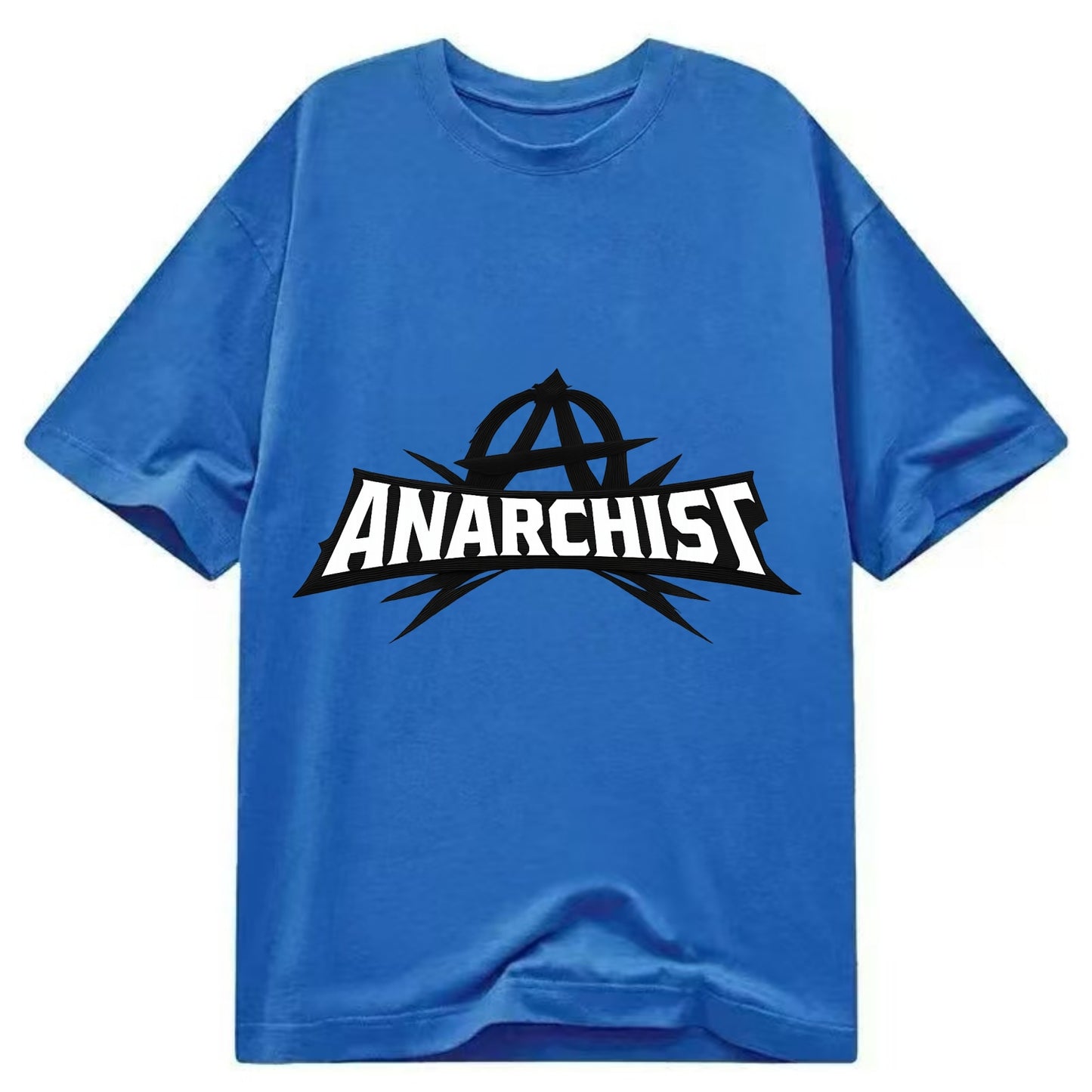 Bold typography design - "ANARCHIST" - no masters, self-governed - Classic T-shirt - Blue