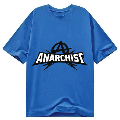 Bold typography design - "ANARCHIST" - no masters, self-governed - Classic T-shirt - Blue