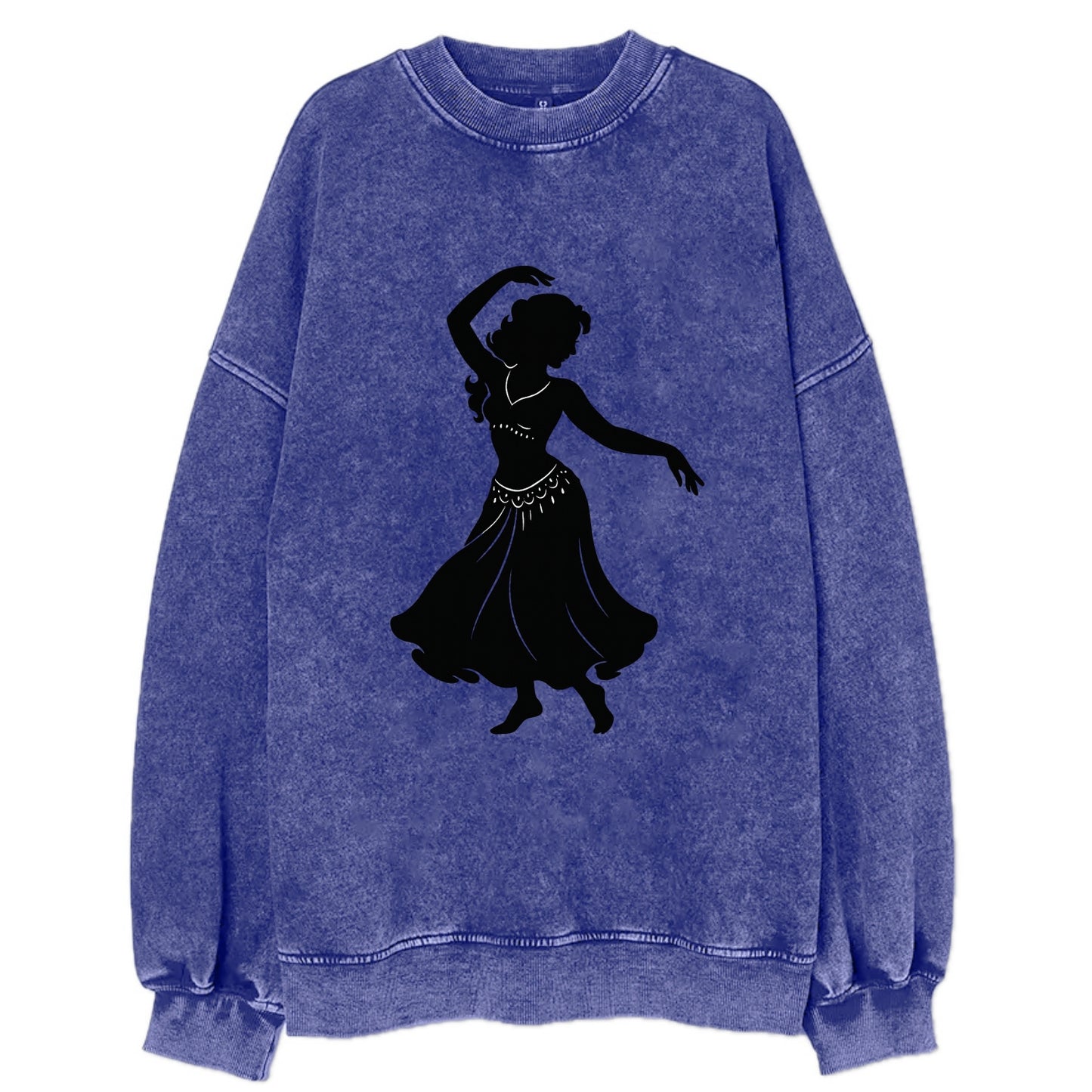 Belly dancer graceful gesture - Vintage Sweatshirt - Blue