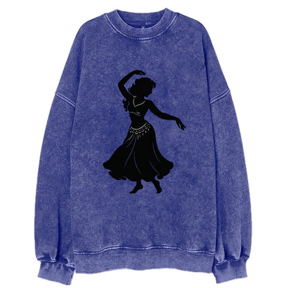 Belly dancer graceful gesture - Vintage Sweatshirt - Blue