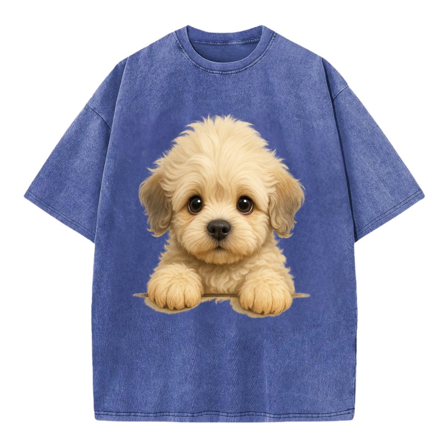 Dandie Dinmont Terrier  - Vintage T-shirt - Blue