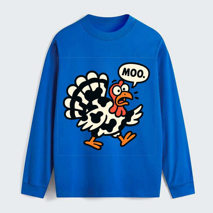 Mooing Turkey - Classic Long Sleeve Shirt - Blue