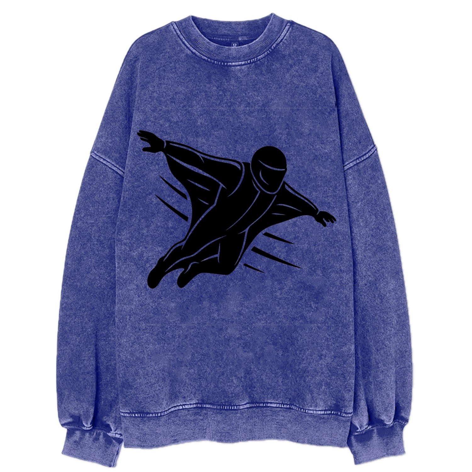 Wingsuit flyer gliding - Vintage Sweatshirt - Blue