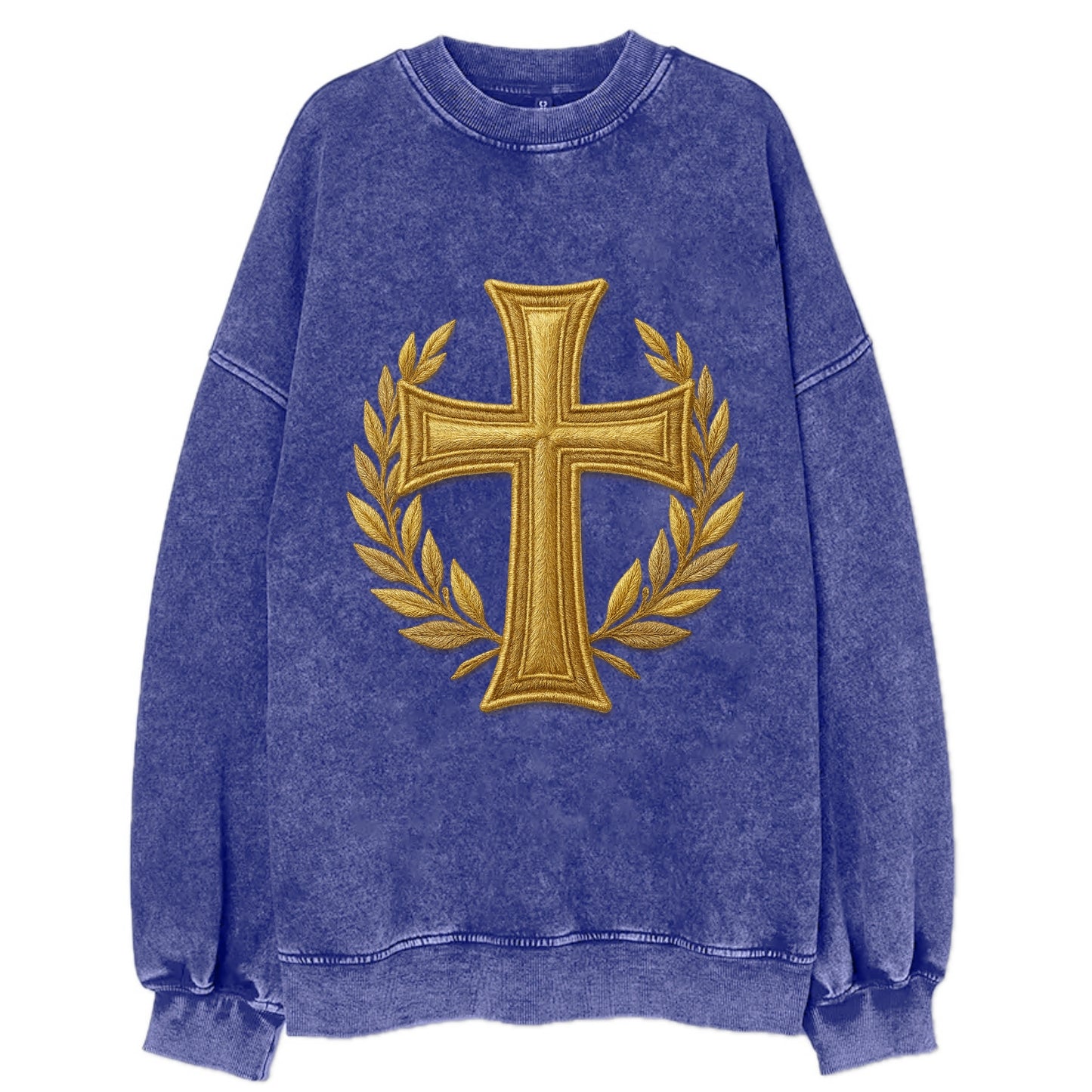 Victory Cross  - Vintage Sweatshirt - Blue