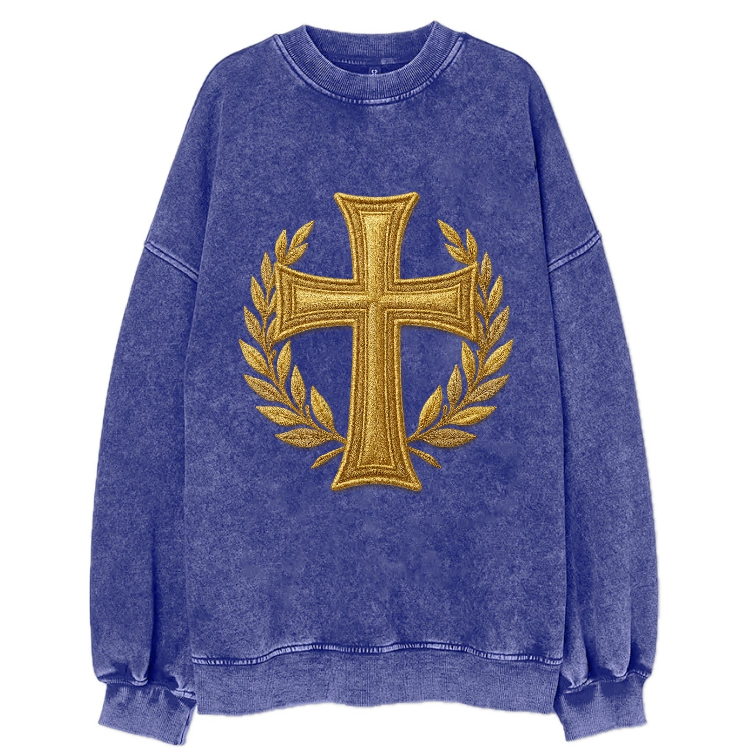 Victory Cross  - Vintage Sweatshirt - Blue
