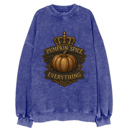 Pumpkin Spice Everything  - Vintage Sweatshirt - Blue
