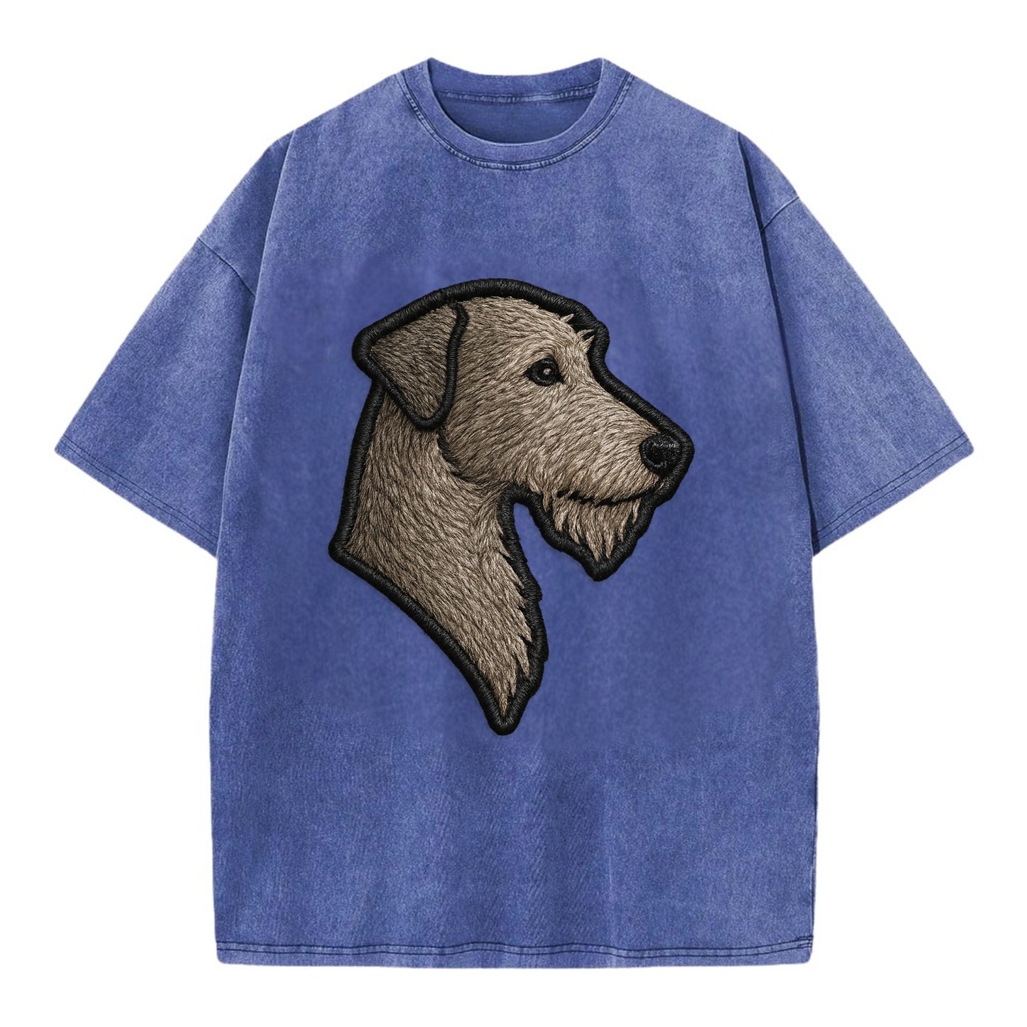 Irish Wolfhound - Modern gentle giant lo - Vintage T-shirt - Blue