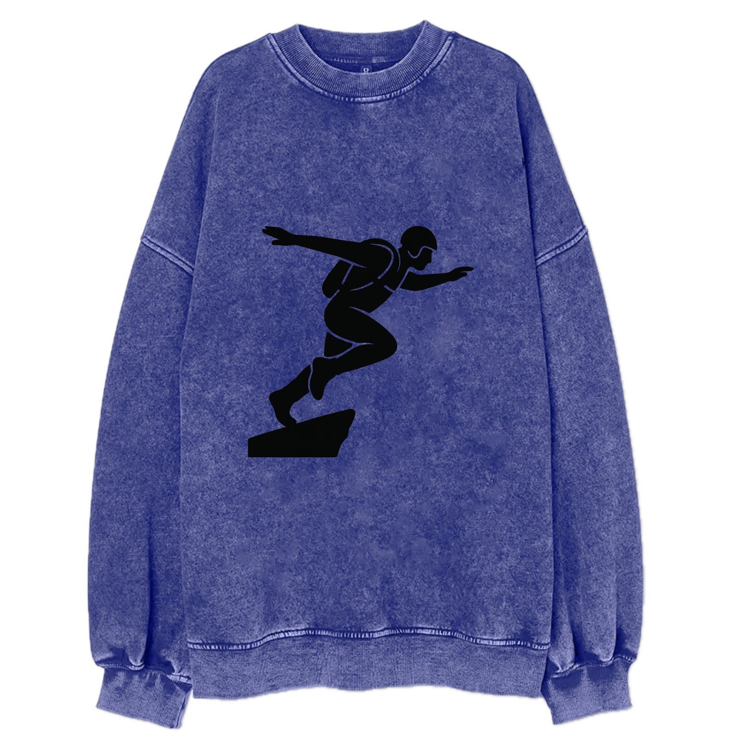 Base jumper launching off - Vintage Sweatshirt - Blue