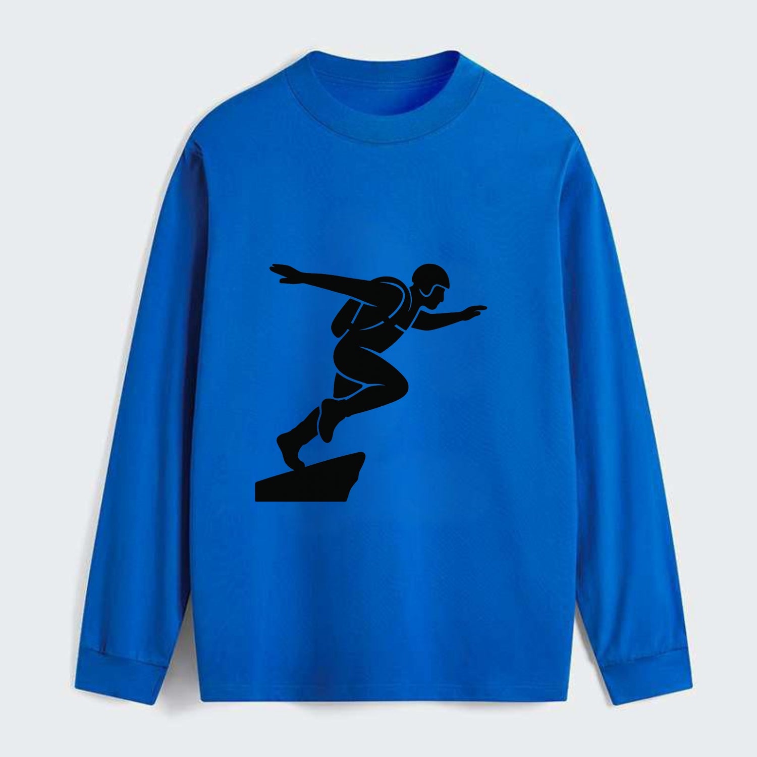 Base jumper launching off - Classic Long Sleeve Shirt - Blue