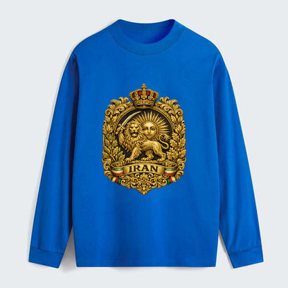 Iran Lion Sun Badge - Classic Long Sleeve Shirt - Blue