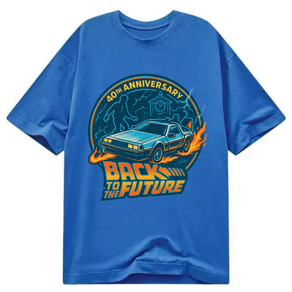 Back To The Future 40th Anniversary - Classic T-shirt - Blue