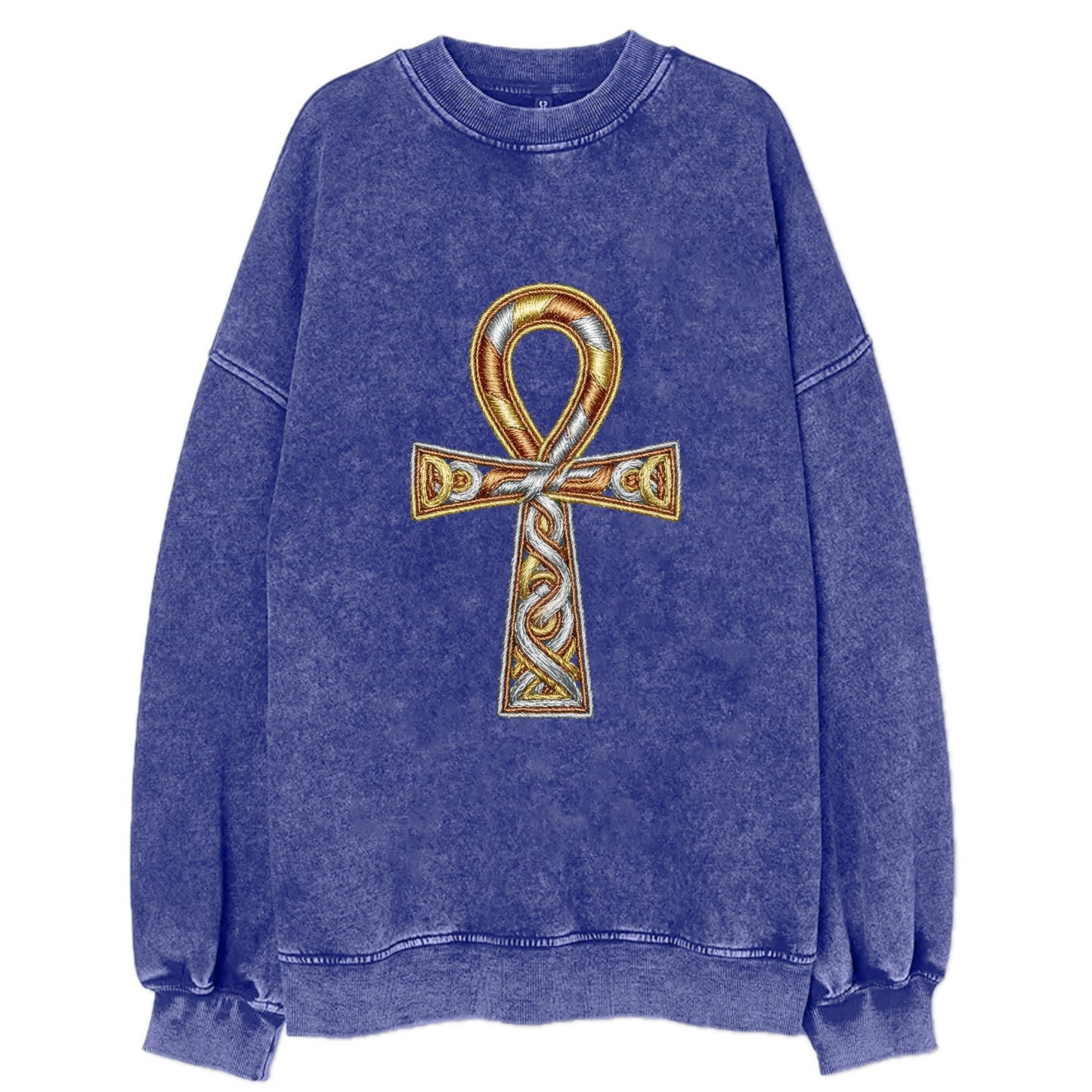 Ankh of Life - Vintage Sweatshirt - Blue