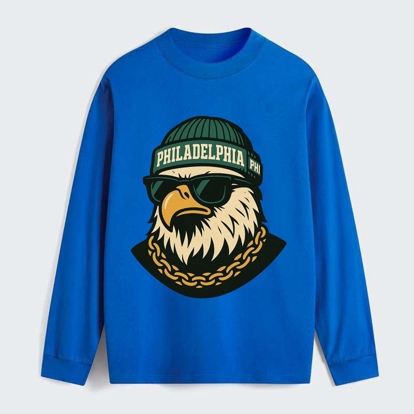 "eagle" "philadelphia" "phi" "green" "us East" - Classic Long Sleeve Shirt - Blue