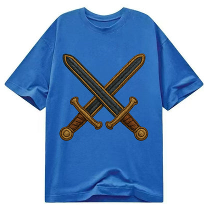 Crossed Swords  - Classic T-shirt - Blue