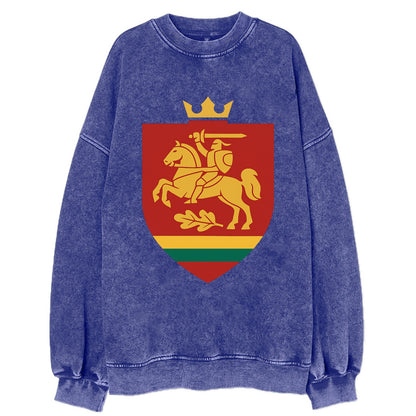 Lithuania Royal Logo  - Vintage Sweatshirt - Blue
