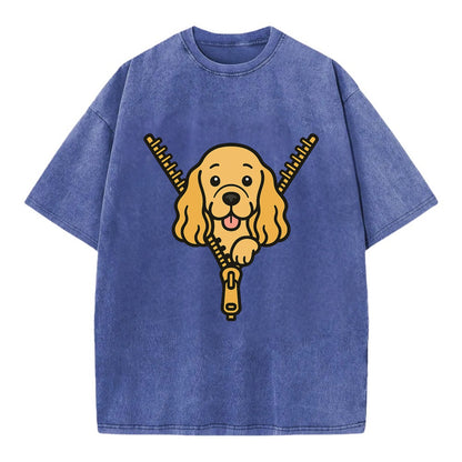 Cocker Spaniel - Vintage T-shirt - Blue