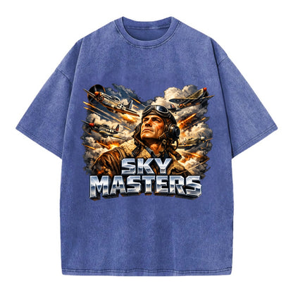 Sky Masters - Vintage T-shirt - Blue