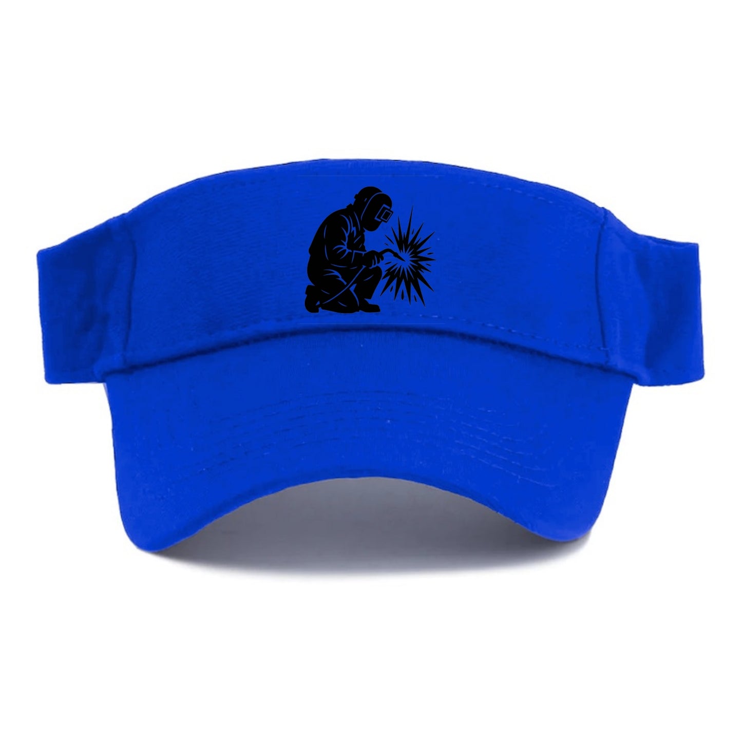 Welder sparks flying dramatically - Visor - Blue