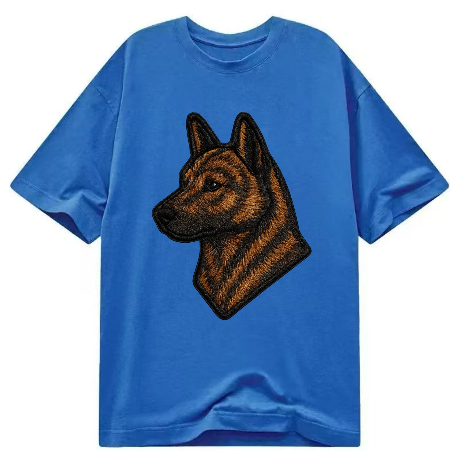 Kai Ken - Modern tiger dog logo with bol - Classic T-shirt - Blue