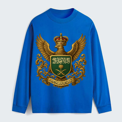 Saudi Arabia Heritage Badge - Classic Long Sleeve Shirt - Blue