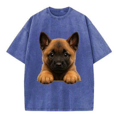 Belgian Malinois  - Vintage T-shirt - Blue
