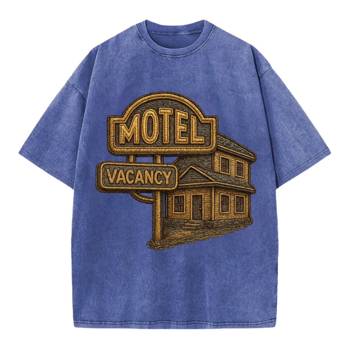 Motel Sign  - Vintage T-shirt - Blue