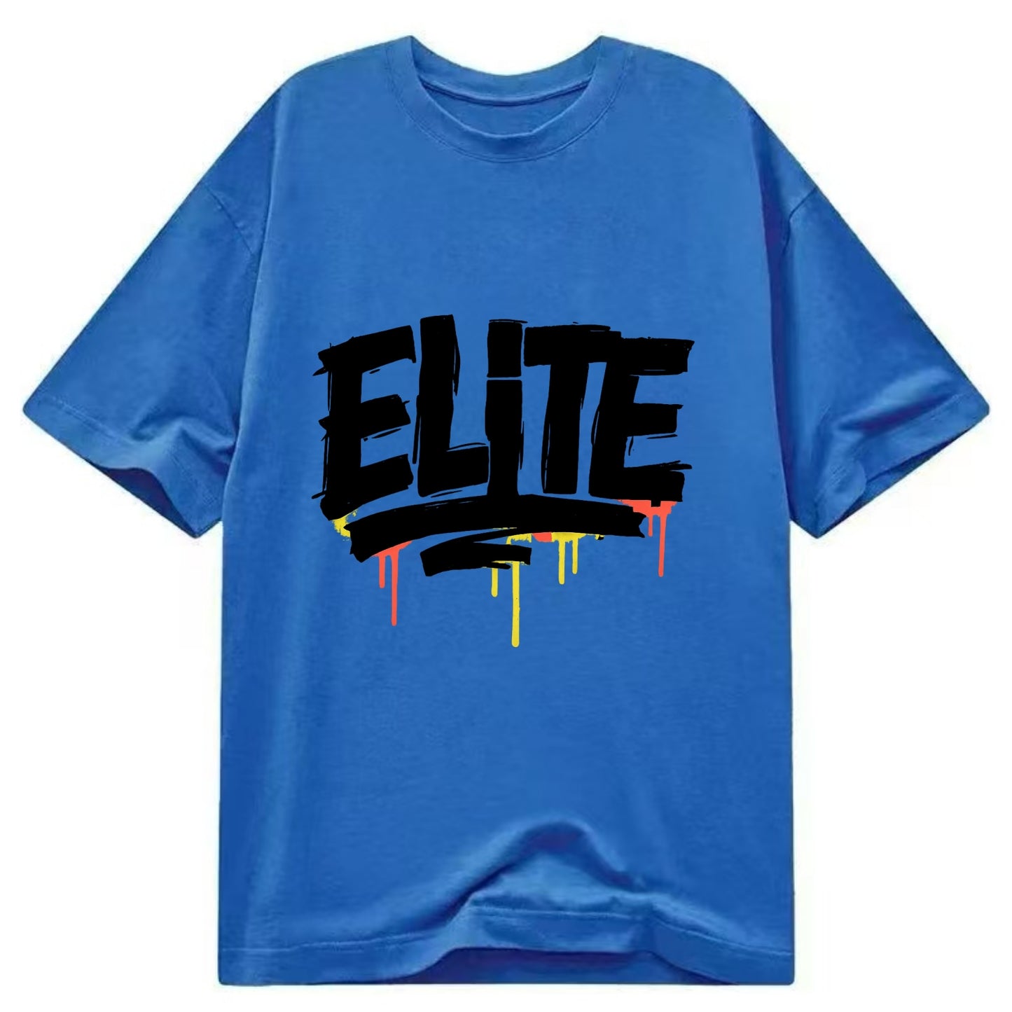 Bold typography design - "ELITE" - top tier, highest level - Classic T-shirt - Blue