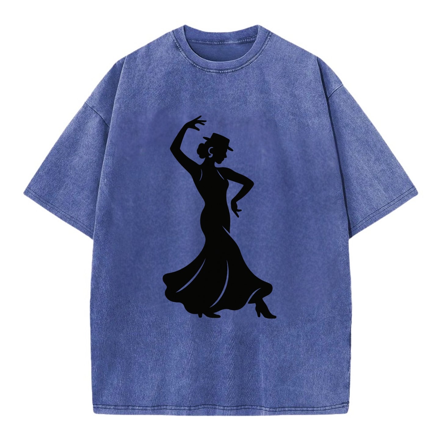 Flamenco dancer passionate stance - Vintage T-shirt - Blue