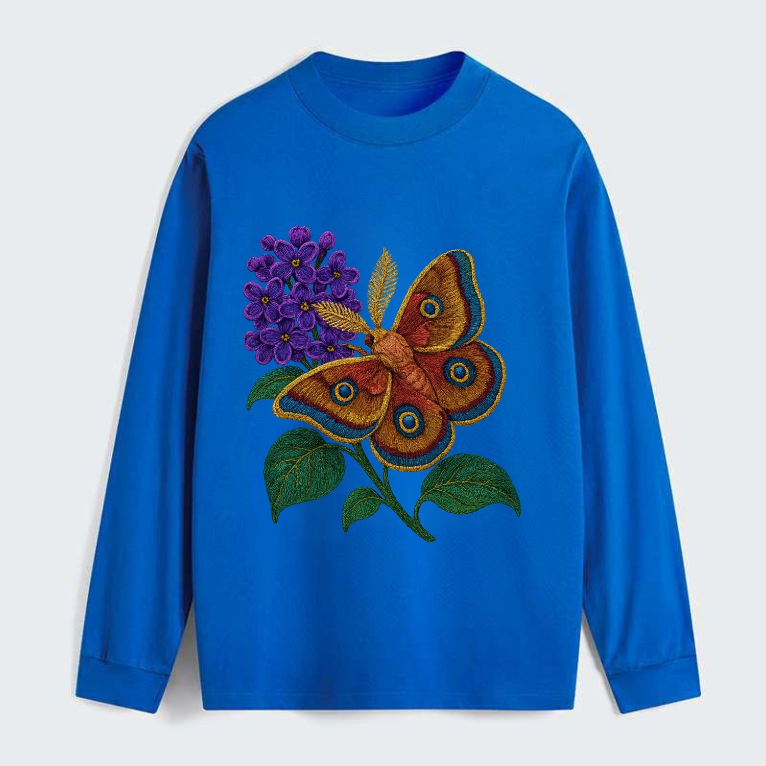 Polyphemus Moth - Classic Long Sleeve Shirt - Blue