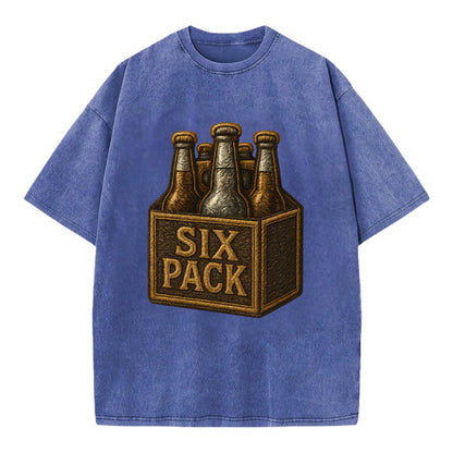 Six Pack  - Vintage T-shirt - Blue