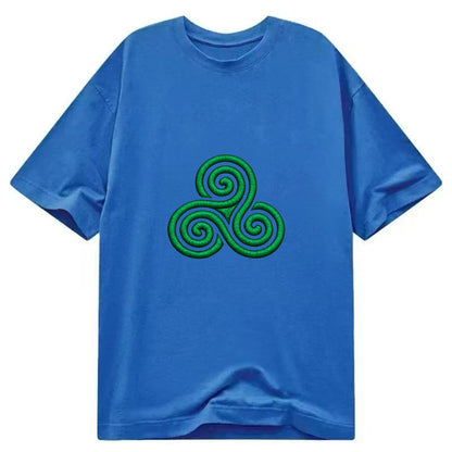 Triple Spiral - Classic T-shirt - Blue