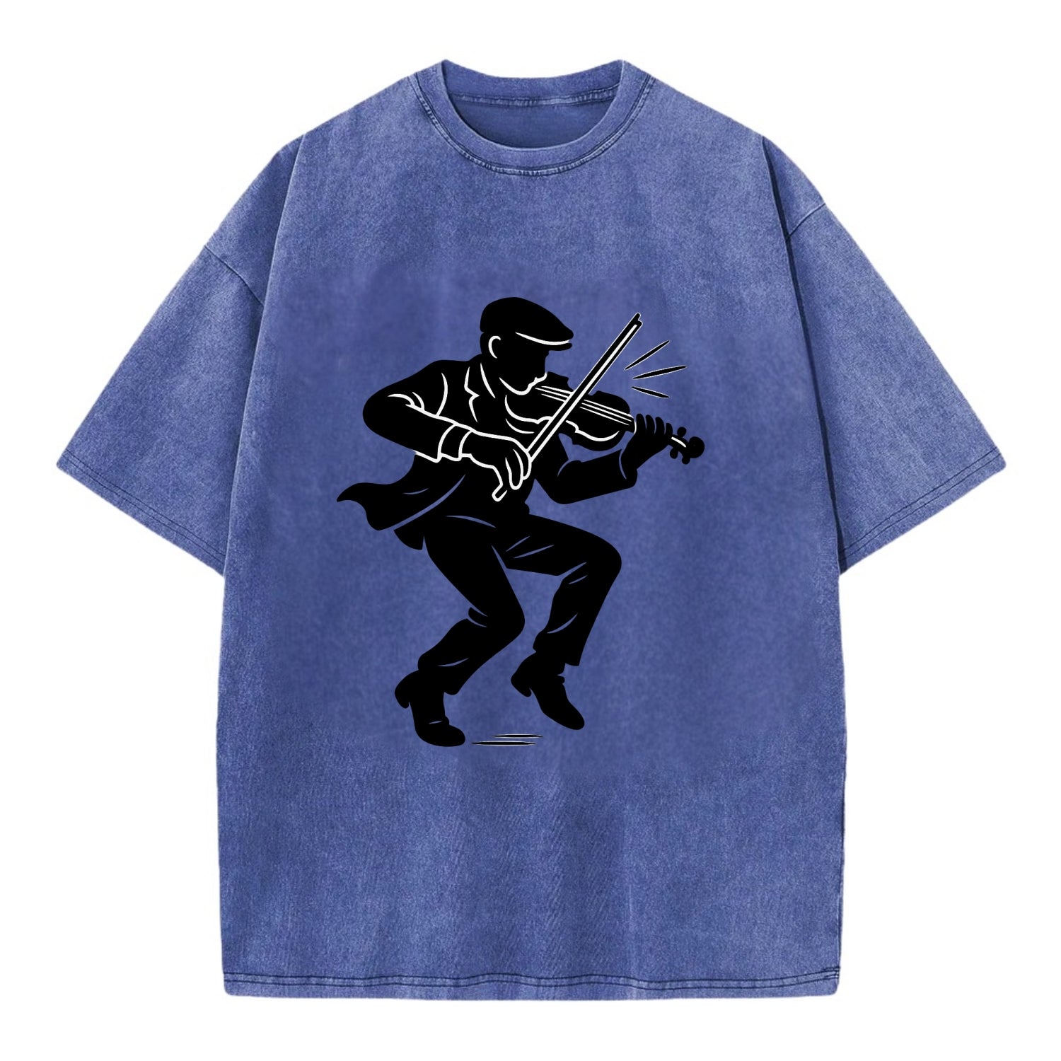 Irish folk musician traditional jig - Vintage T-shirt - Blue