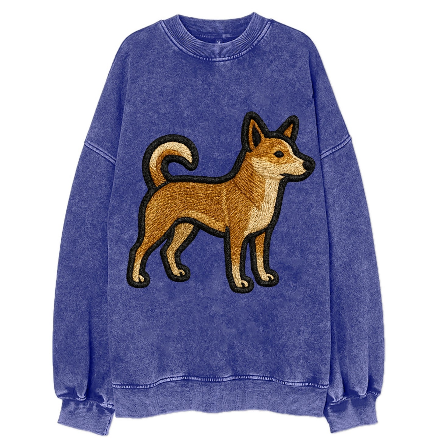 Norwegian Lundehund - Modern puffin hunt - Vintage Sweatshirt - Blue