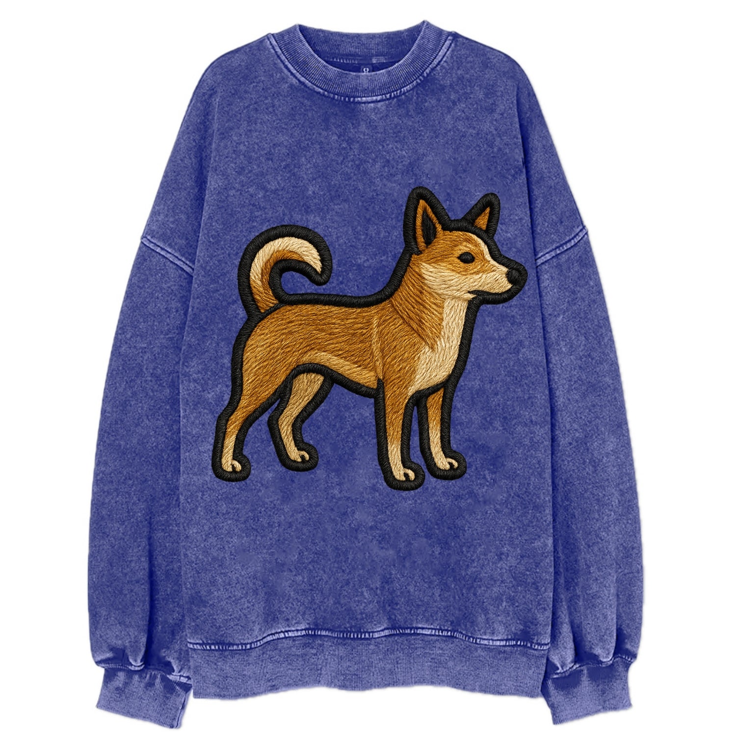 Norwegian Lundehund - Modern puffin hunt - Vintage Sweatshirt - Blue