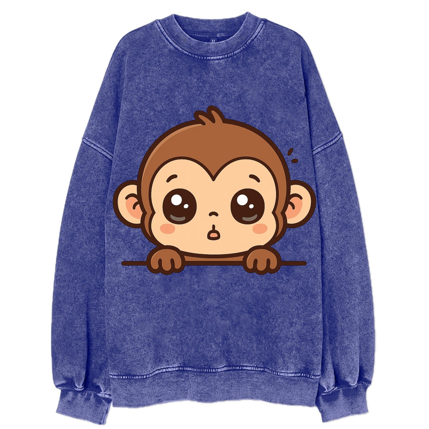 Baby Monkey  - Vintage Sweatshirt - Blue