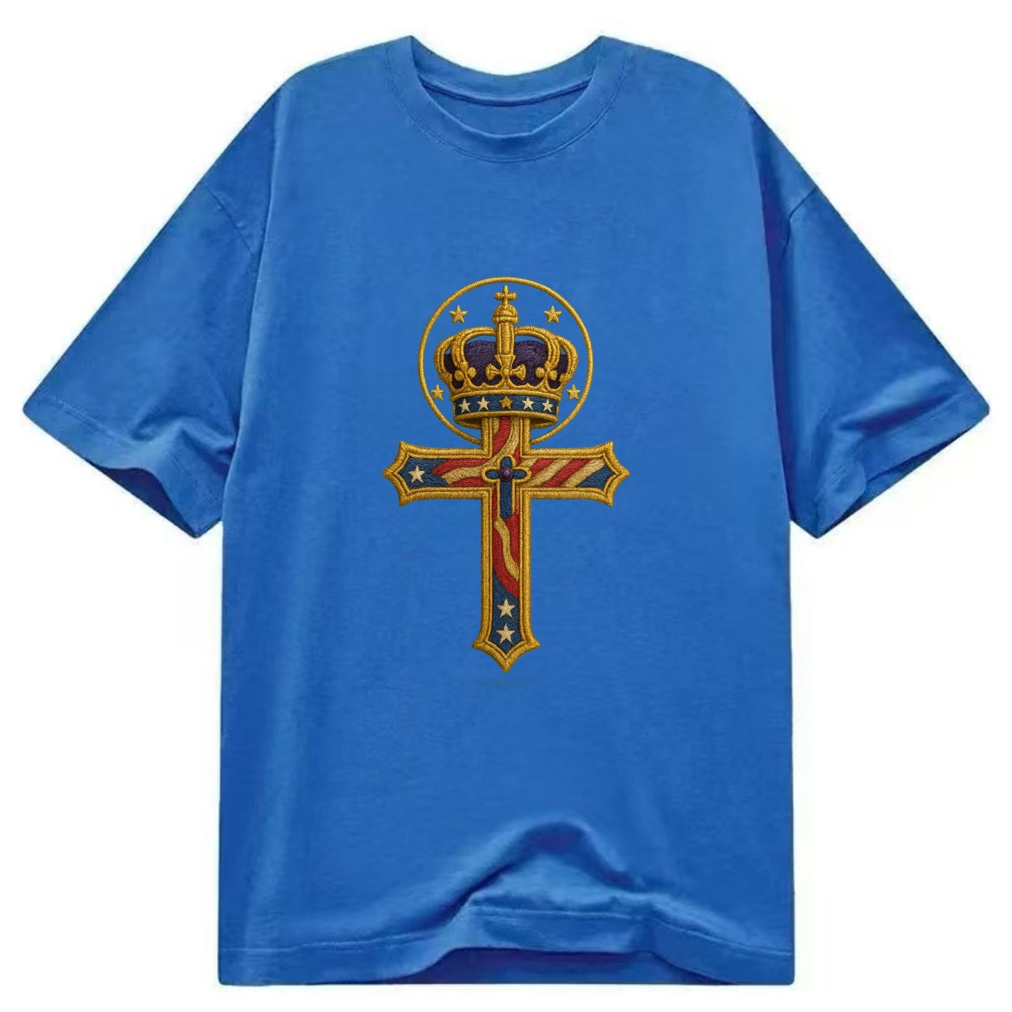 Cross and Crown  - Classic T-shirt - Blue