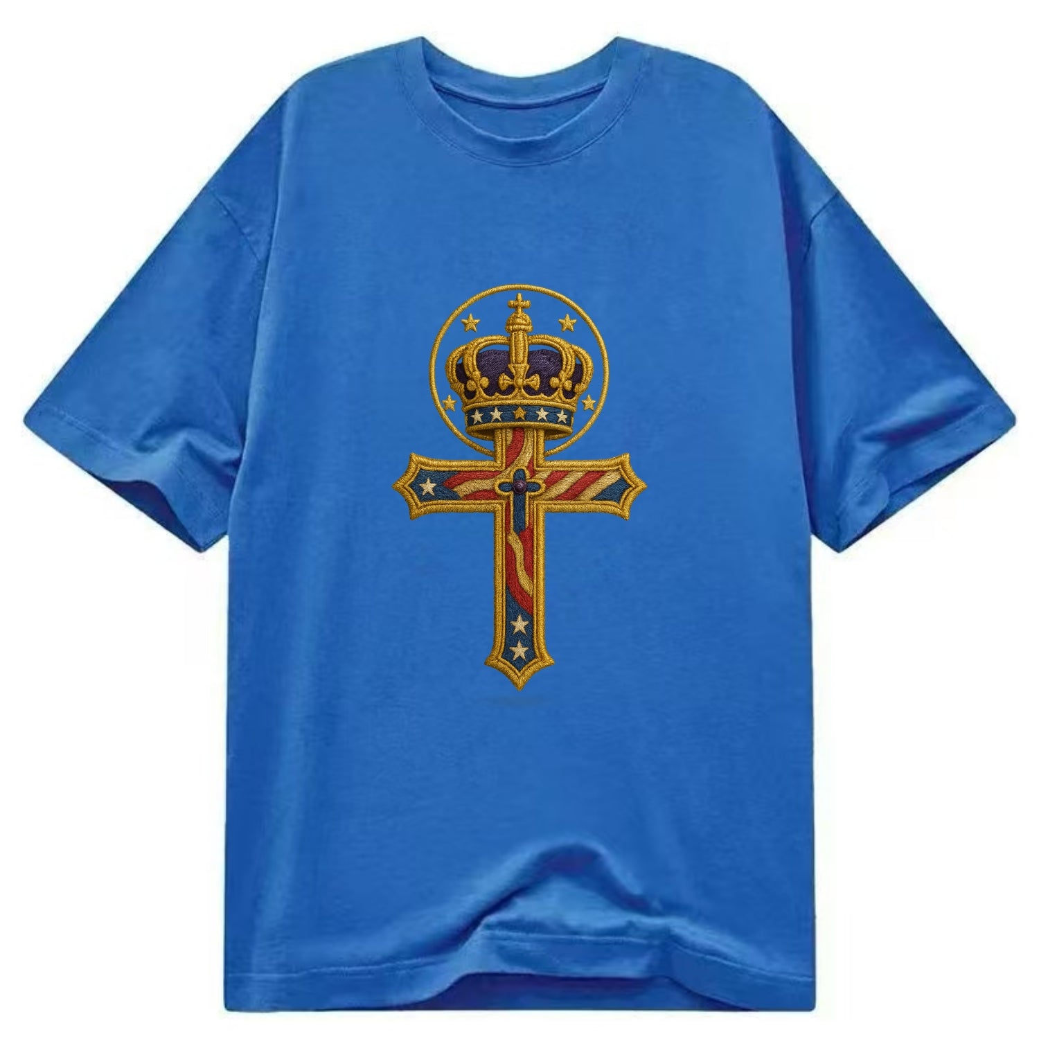 Cross and Crown  - Classic T-shirt - Blue