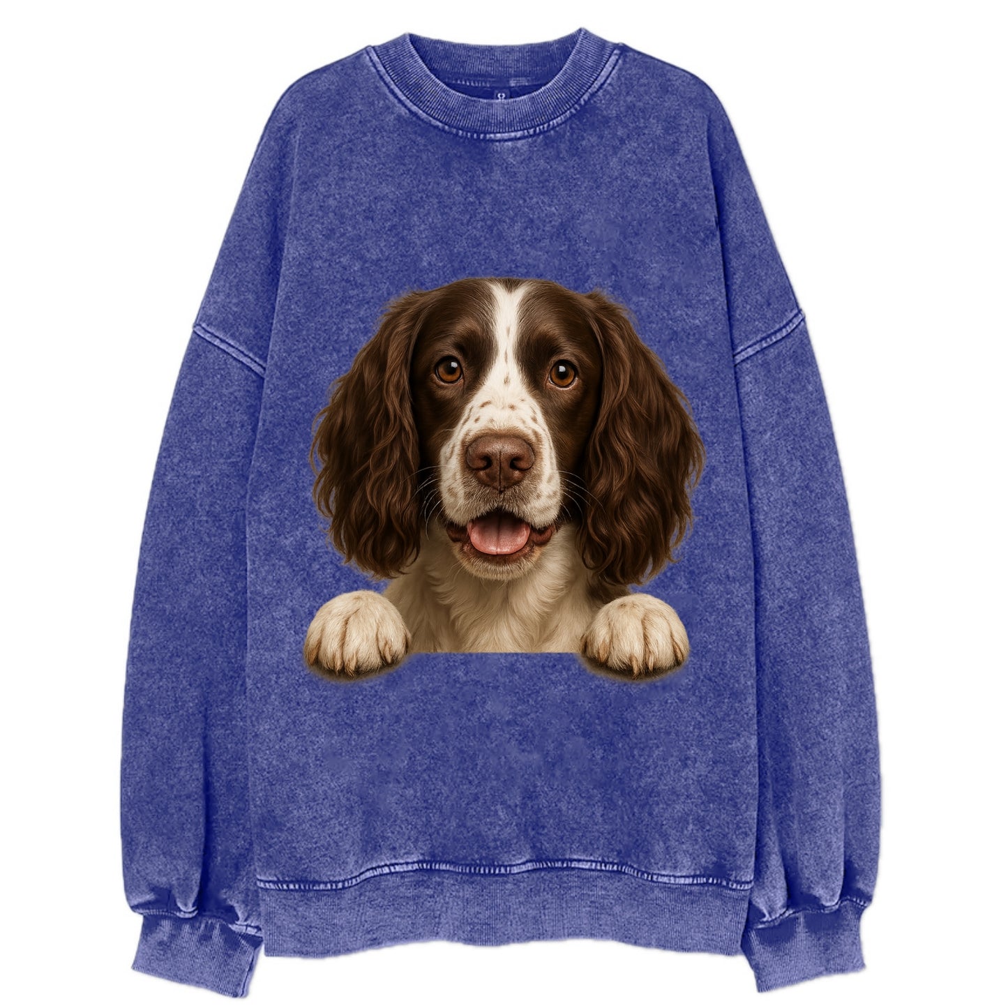 English Springer Spaniel  - Vintage Sweatshirt - Blue