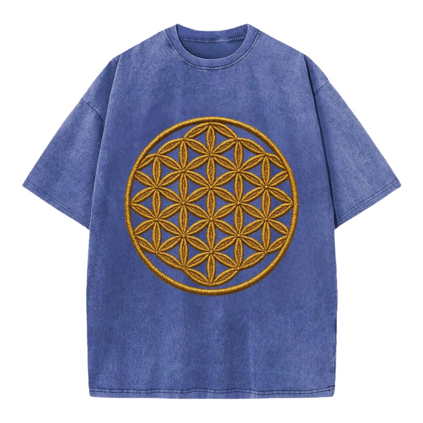 Flower of Life  - Vintage T-shirt - Blue