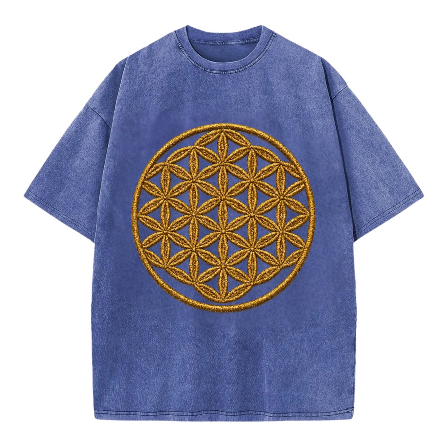 Flower of Life  - Vintage T-shirt - Blue