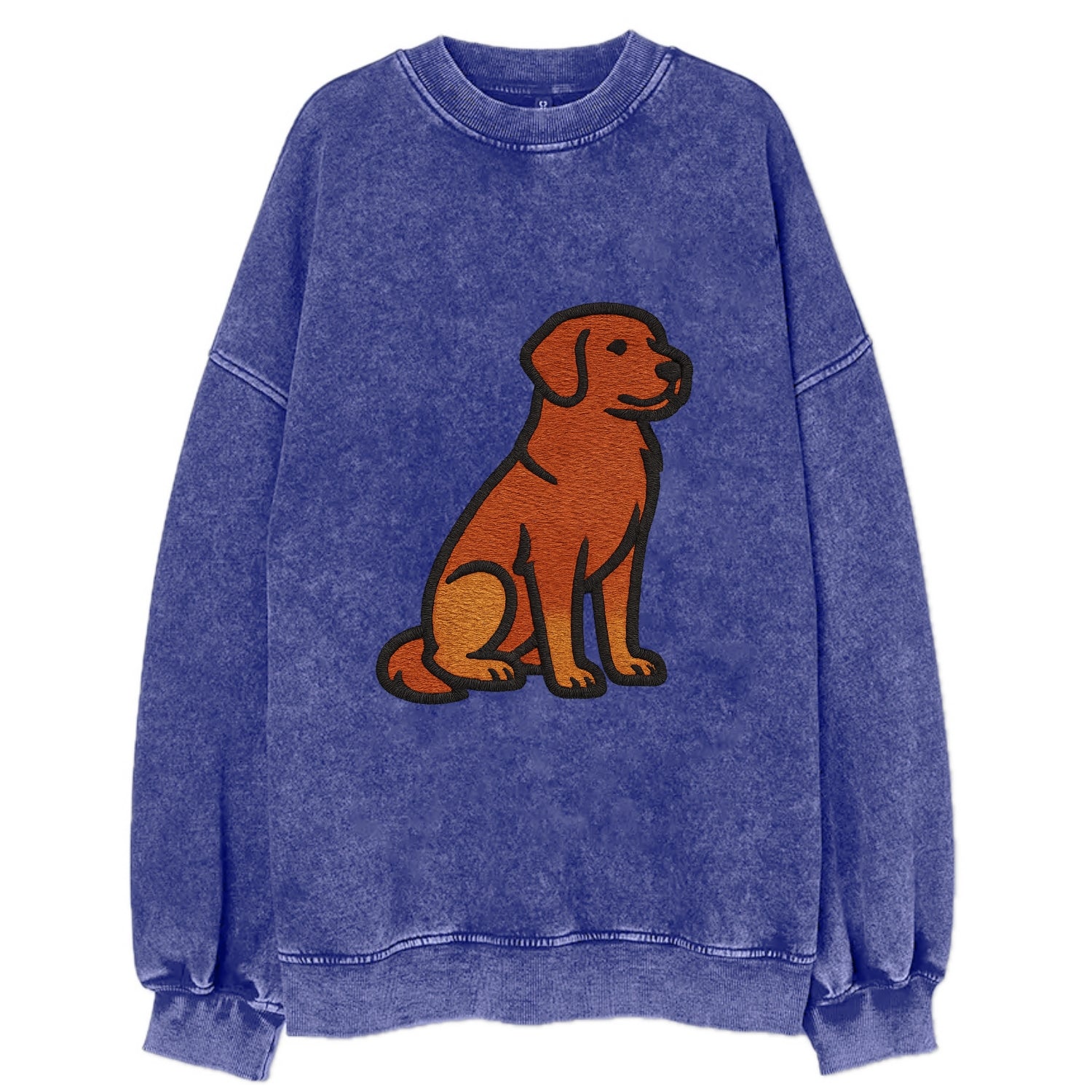 Nova Scotia Duck Tolling Retriever - Red embroidered pose - Vintage Sweatshirt - Blue