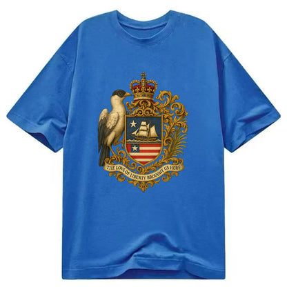Liberia Pepper Bird Emblem  - Classic T-shirt - Blue