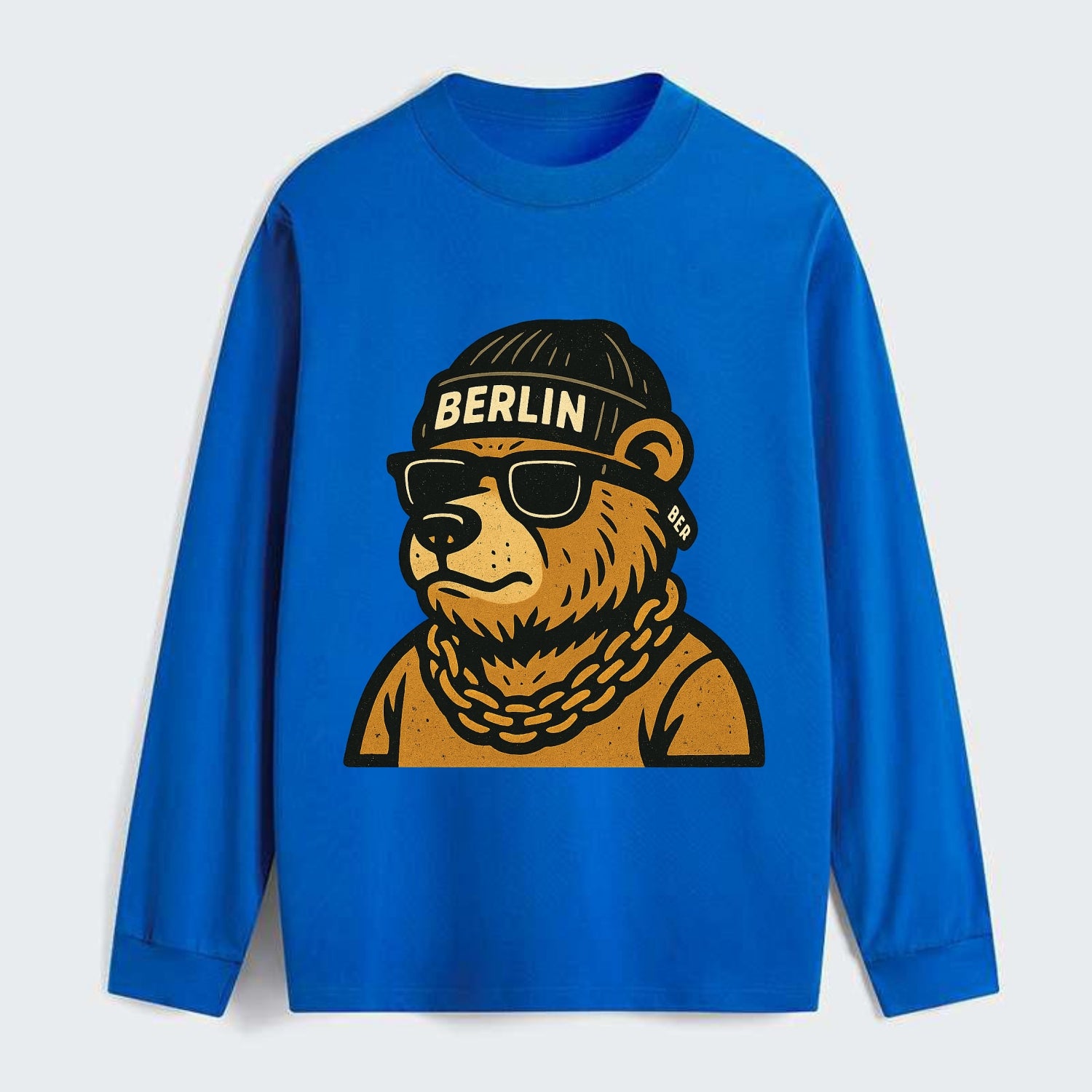Berlin Bear - Classic Long Sleeve Shirt - Blue