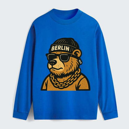 Berlin Bear - Classic Long Sleeve Shirt - Blue