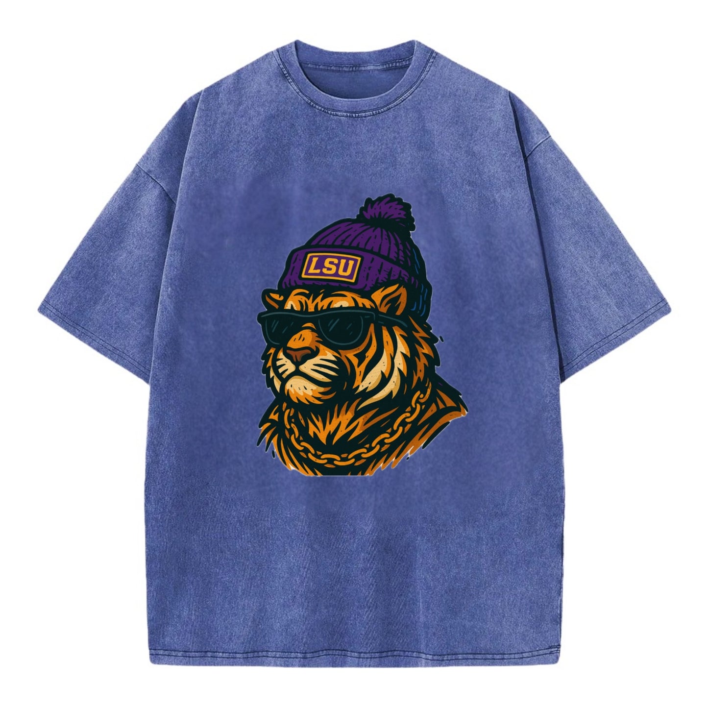 LSU Mike Tiger - Vintage T-shirt - Blue