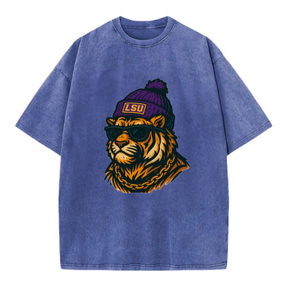 LSU Mike Tiger - Vintage T-shirt - Blue