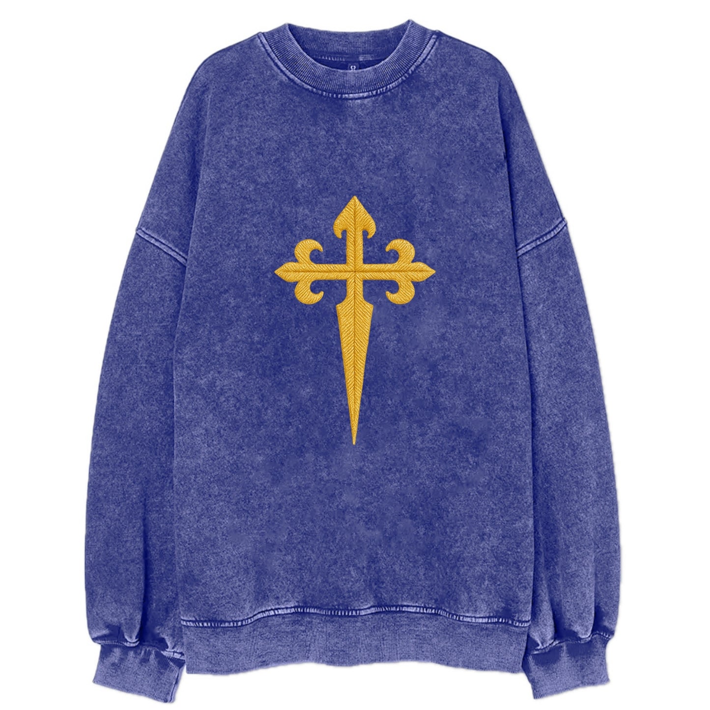 Order Of Santiago Cross - Vintage Sweatshirt - Blue