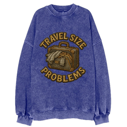 Travel Size Problems  - Vintage Sweatshirt - Blue