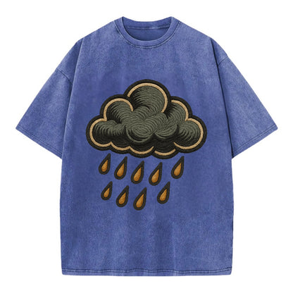 Rain Cloud  - Vintage T-shirt - Blue